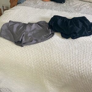 Nike Dual Pack Gray and Black Shorts